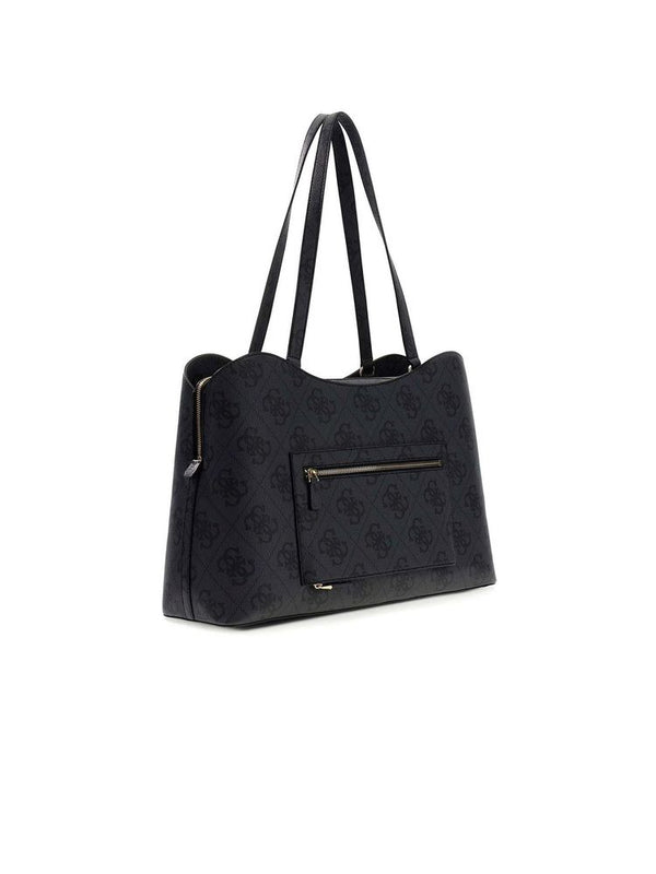 Guess 100% Polyurethane tote bag in black