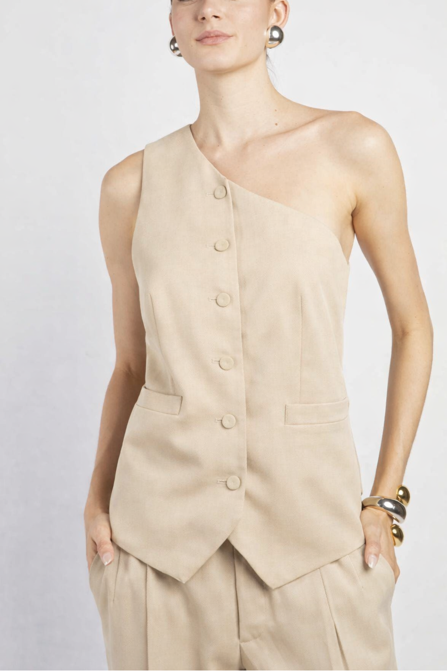 Gilet Monospalla Canvas Sabbia 35 Top