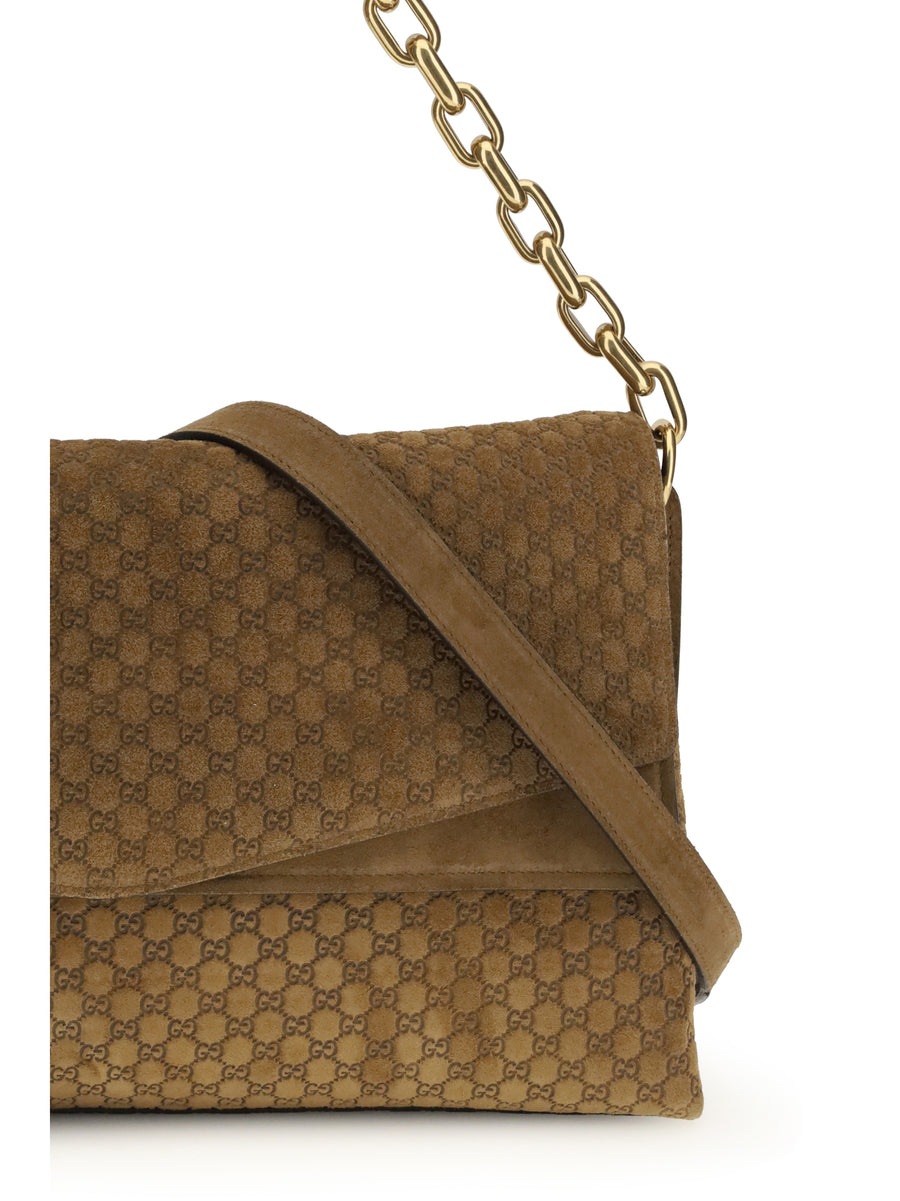 Shoulder Bag Suede Pepper Brown Brown/pepper Outer: Handbags