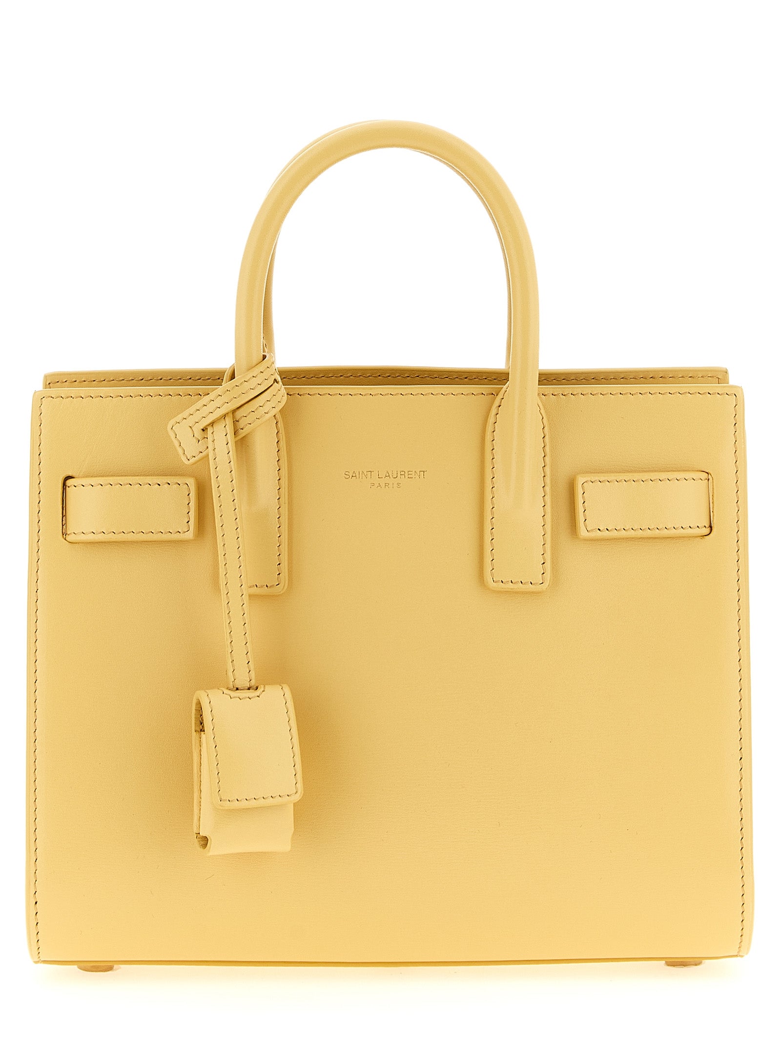 Nano Sac De Jour Handbag Yellow Calfskin Leather (bos Taurus) Hand Bags