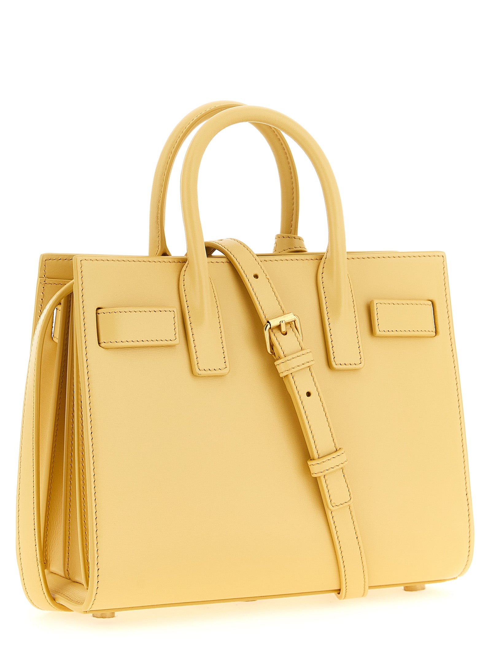 Nano Sac De Jour Handbag Yellow Calfskin Leather (bos Taurus) Hand Bags