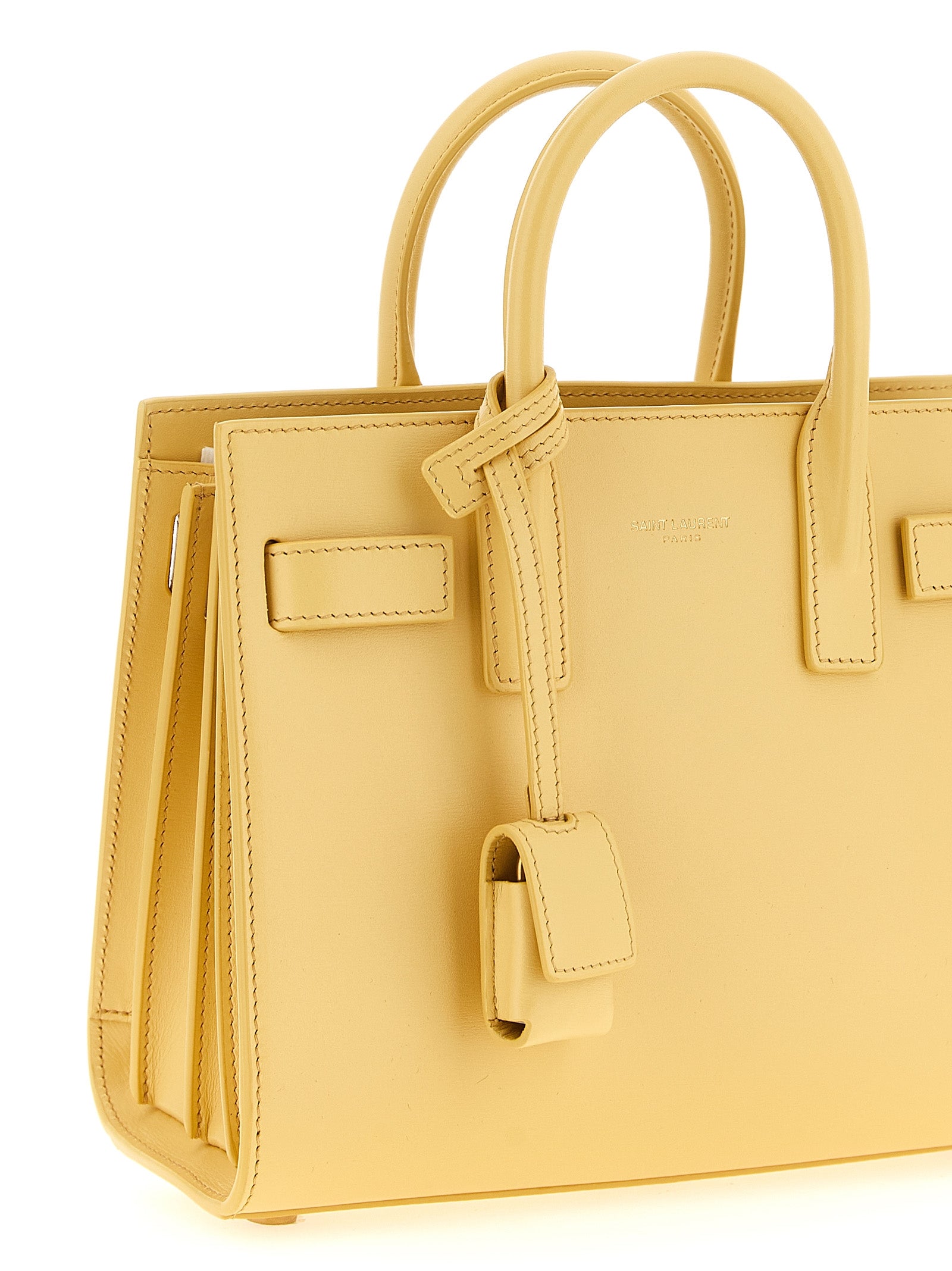 Nano Sac De Jour Handbag Yellow Calfskin Leather (bos Taurus) Hand Bags