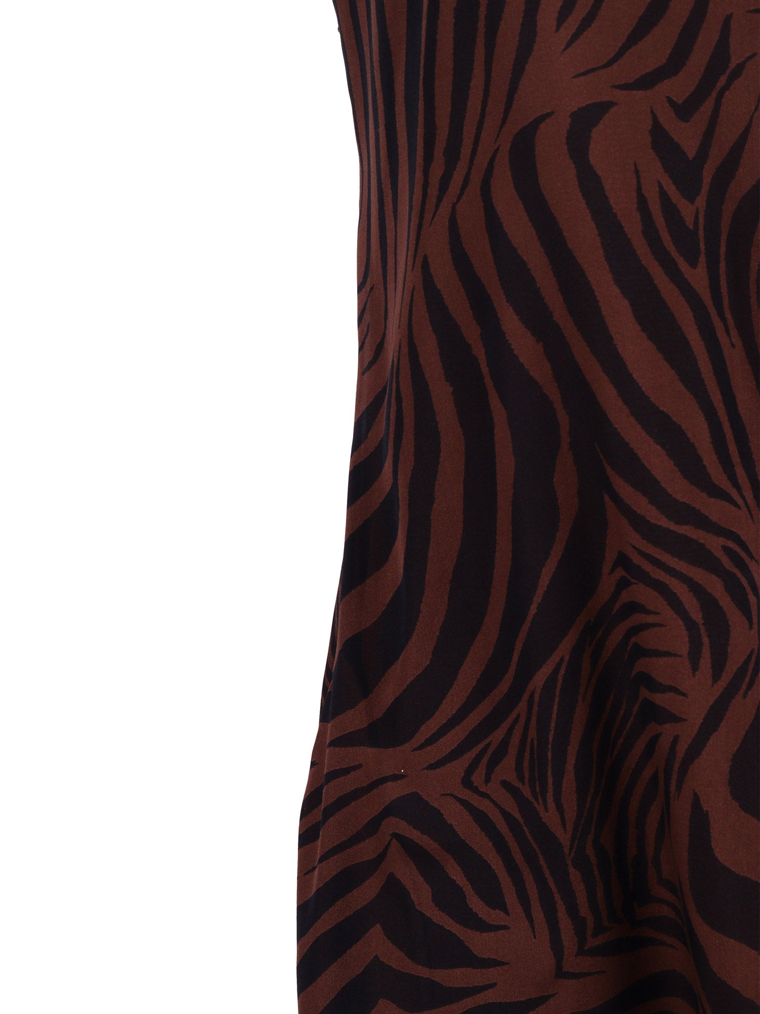 Dress Brown Silk Lining Polyester Midi