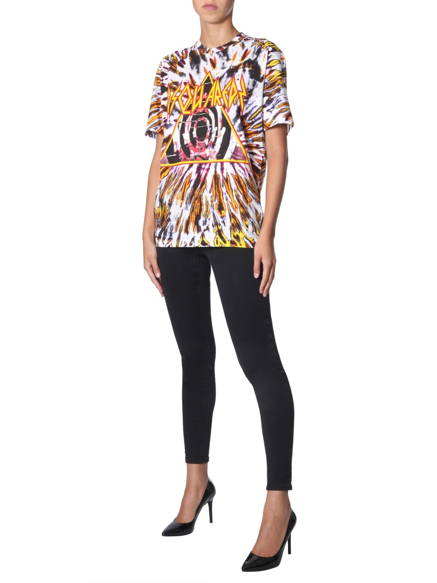 Tie And Dye Print T-Shirt Multicolour Cotton T-shirts