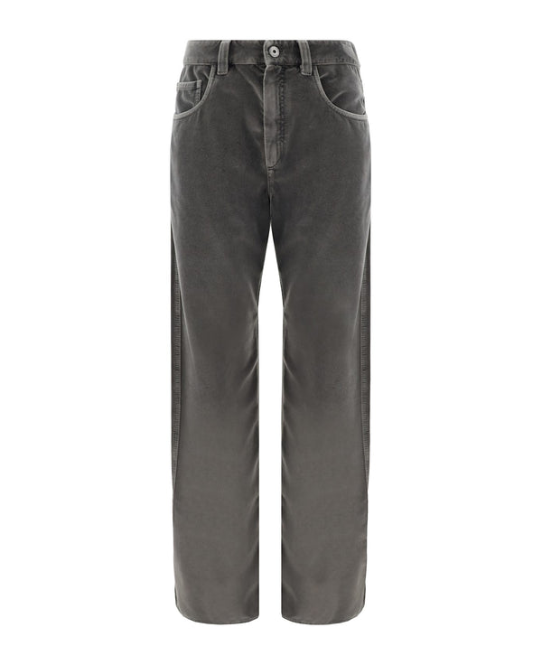 Brunello Cucinelli Womens Dark Grey Relaxed Trousers