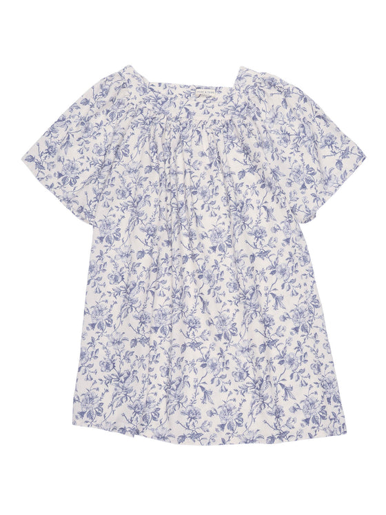 Ada Mini Dress Light Blue Linen Viscose Midi
