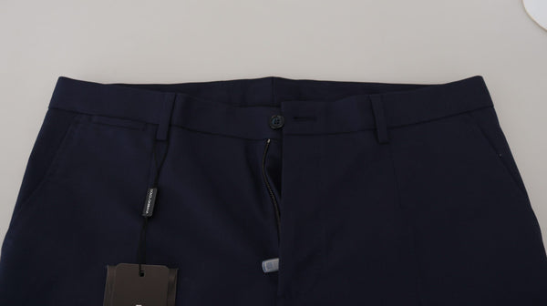 Dolce & Gabbana 73% Cotton trousers in navy