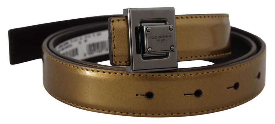 Dolce & Gabbana Leather belt in gold
