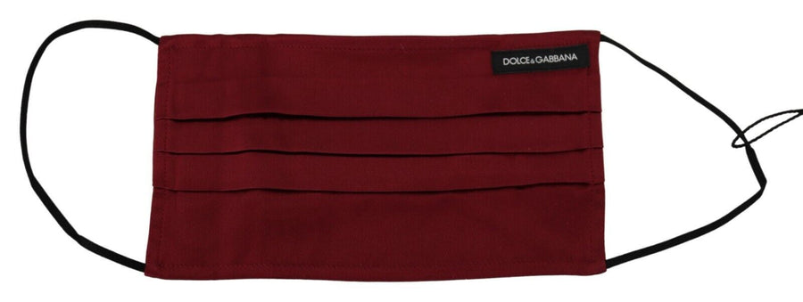 Dolce & Gabbana 100% Silk face mask in maroon