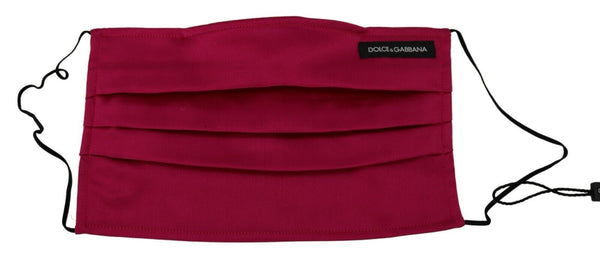 Dolce & Gabbana 100% Silk face mask in red