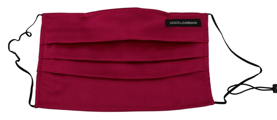 Dolce & Gabbana 100% Silk face mask in red