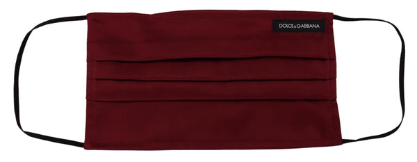 Dolce & Gabbana 100% Silk face mask in maroon