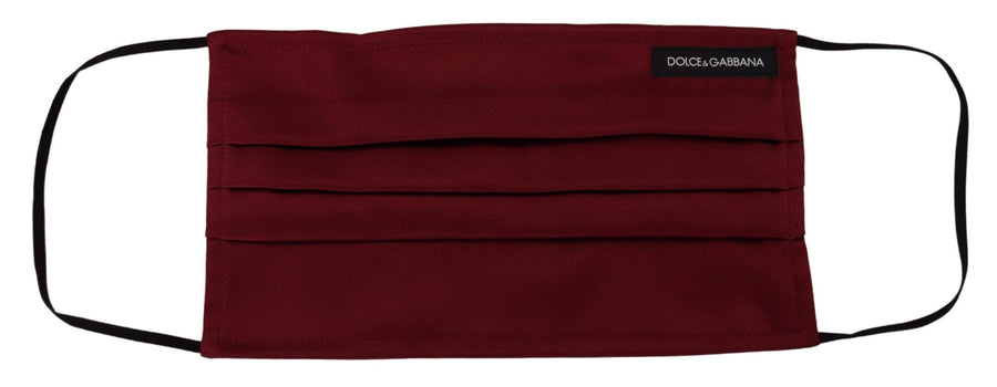 Dolce & Gabbana 100% Silk face mask in maroon