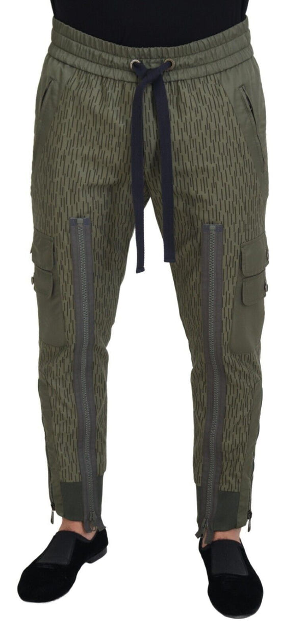 Dolce & Gabbana 60% Cotton cargo pants in green