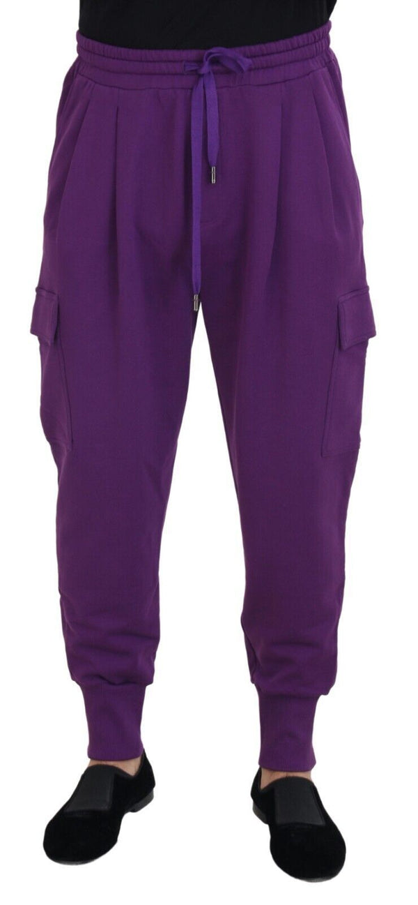 Dolce & Gabbana 100% Cotton joggers in purple