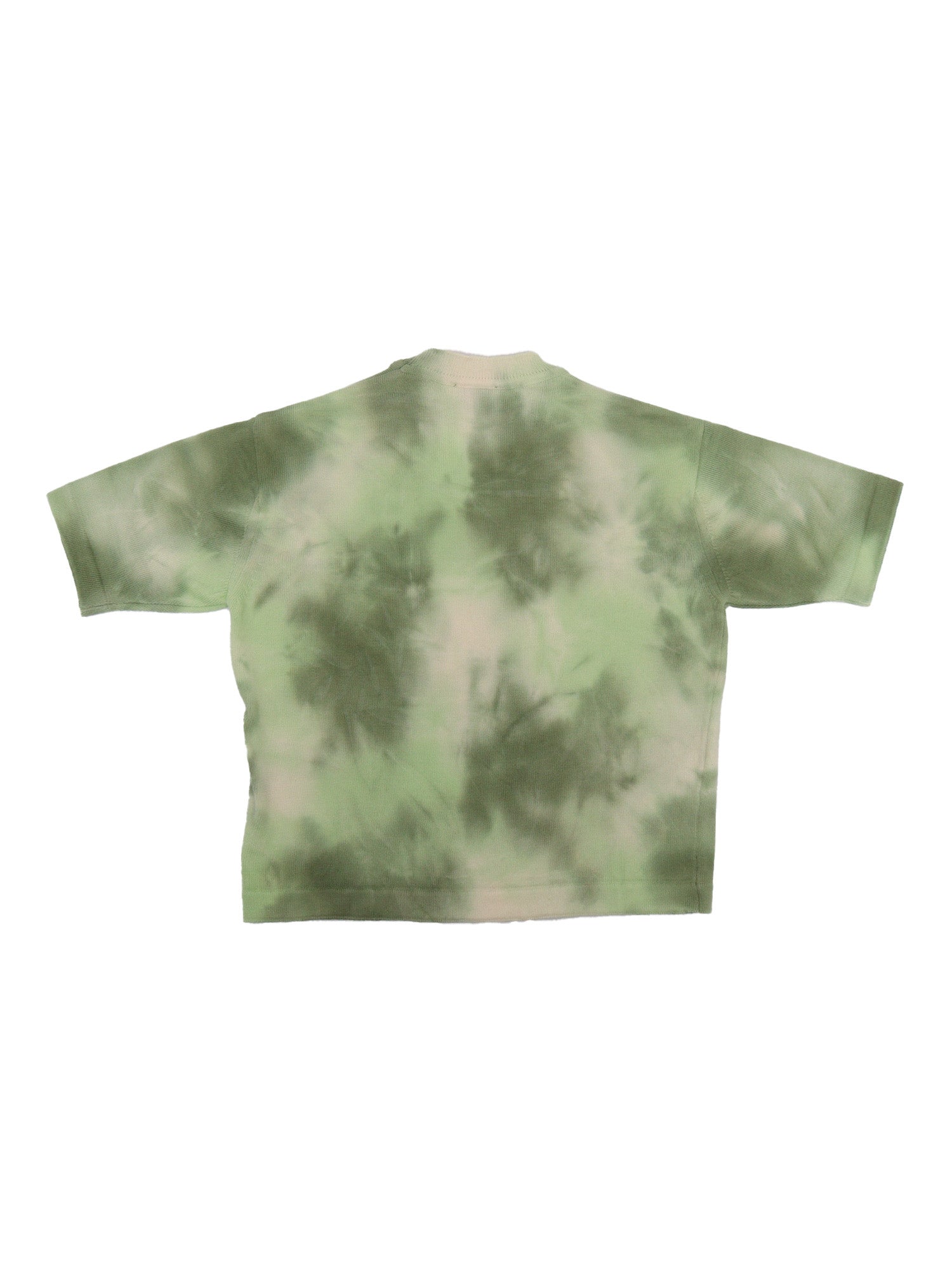 KNITTED T-SHIRT Green Cotton Short Sleeves