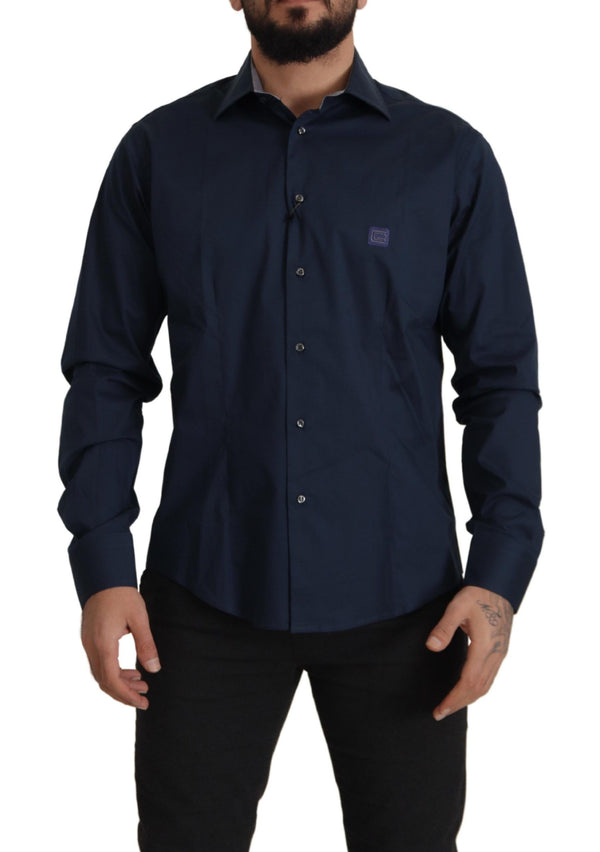 Roberto Cavalli 100% Cotton shirt in navy