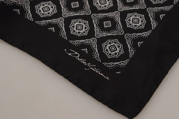 Dolce & Gabbana 100% Silk scarf in black