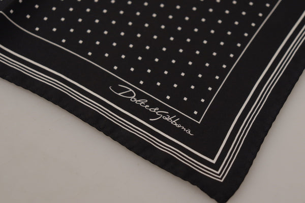 Dolce & Gabbana 100% Silk handkerchief in black