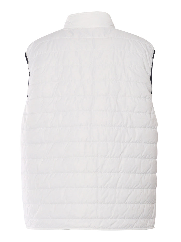 FAY PADDED ZIP VEST JACKET White