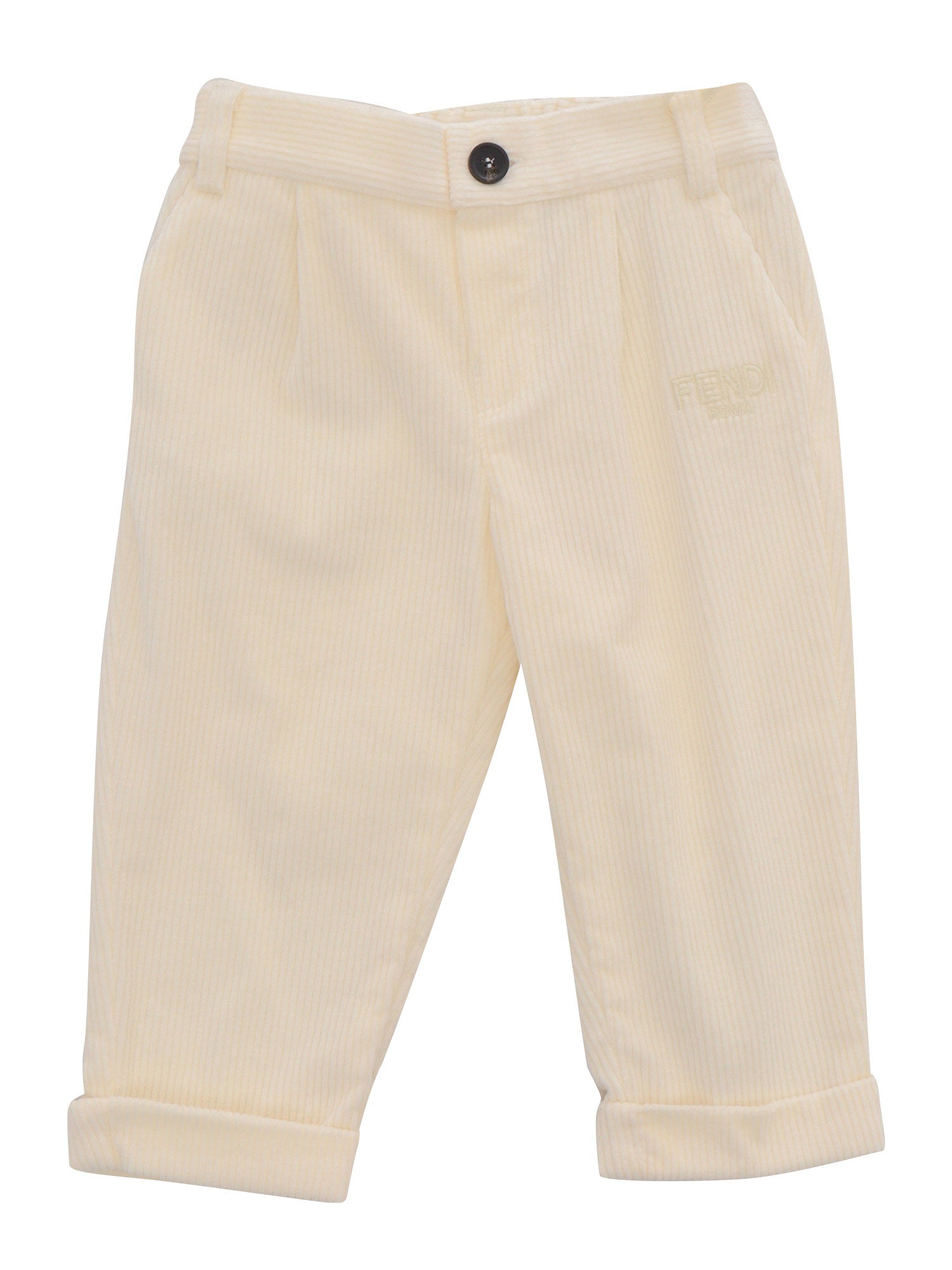 CORDUROY TROUSERS White Cotton Fabric 2 Polyester Pant