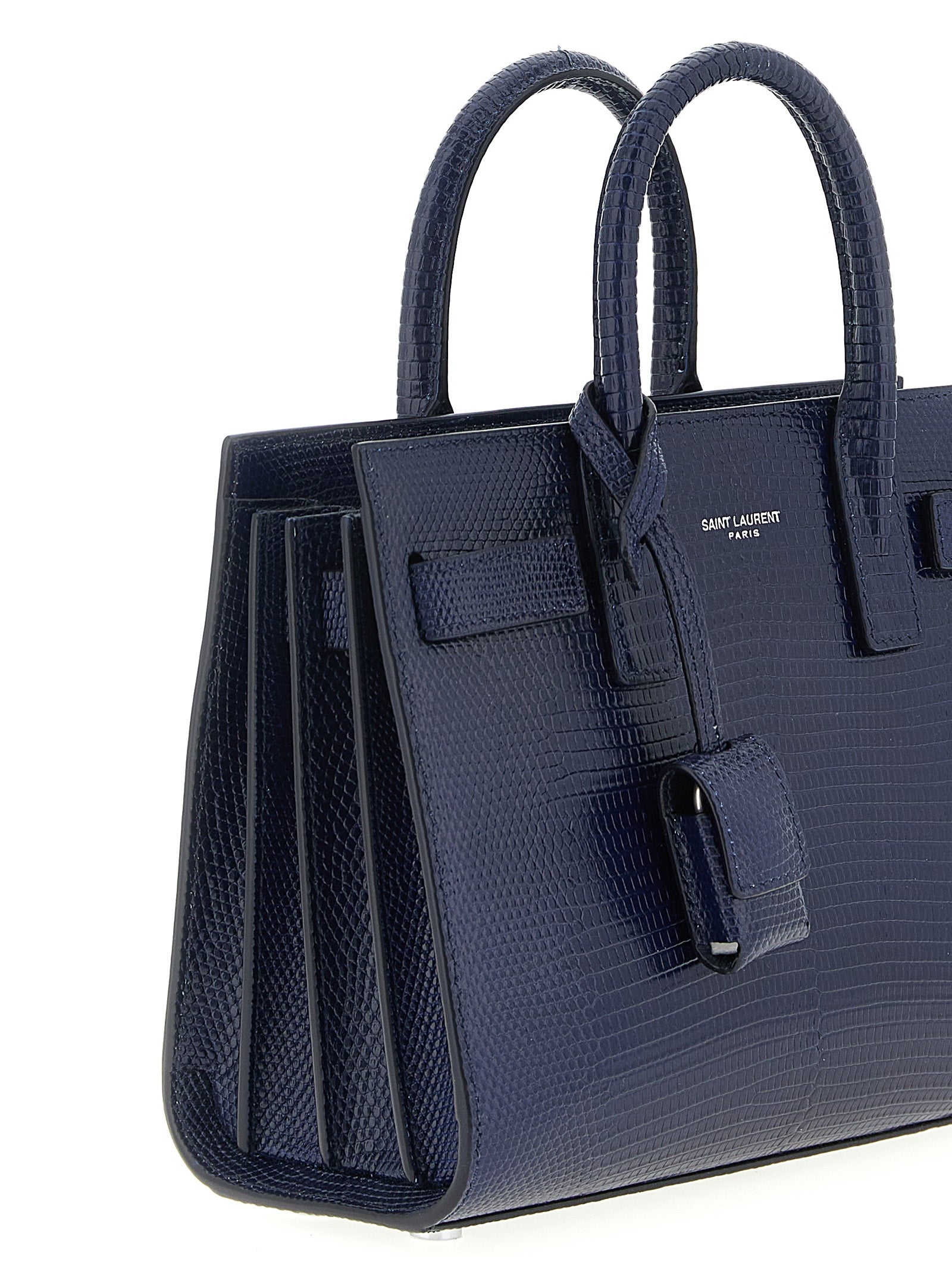 Nano Sac De Jour handbag Blue Lizard Hand Bags