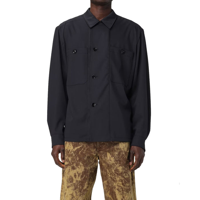 Lemaire Military Wool Jacket Black Virgin