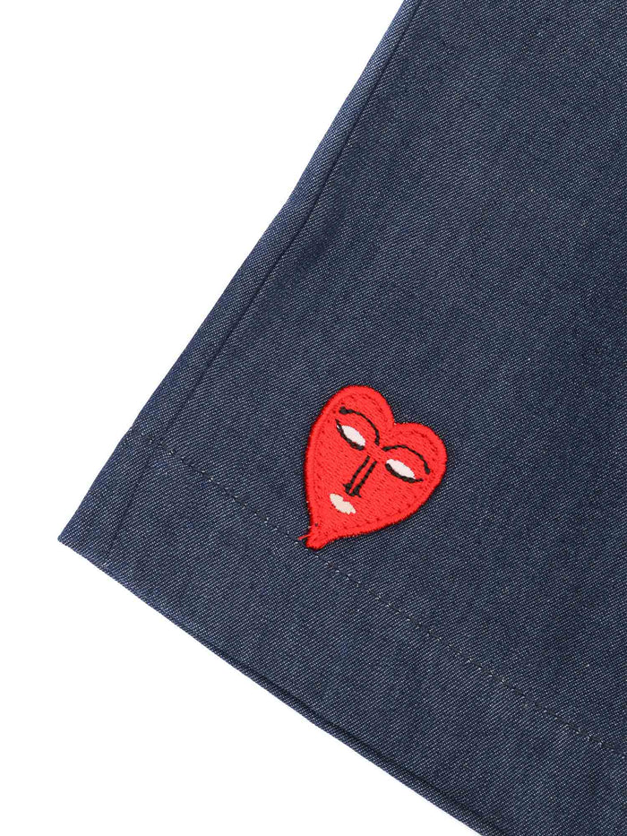 SHORTS WITH BOW Blue Cotton