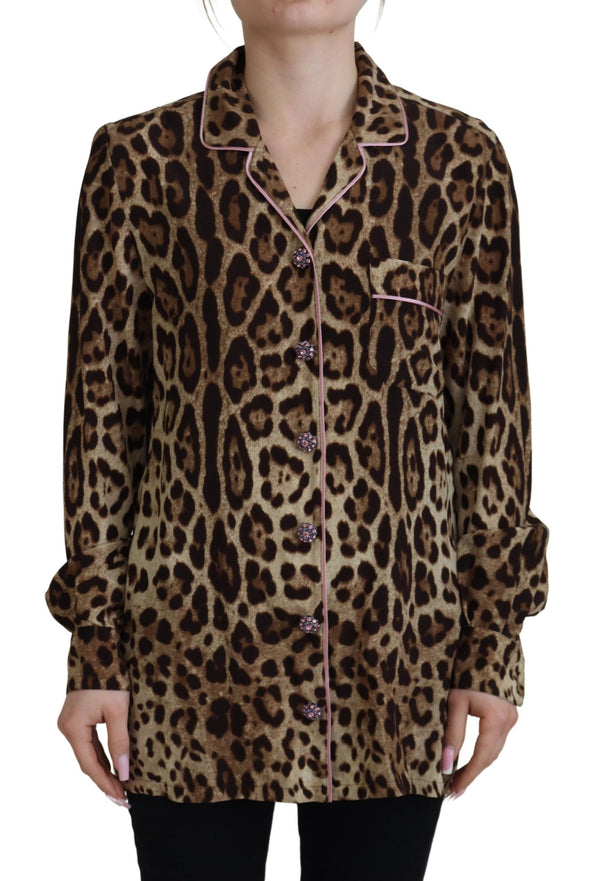 Dolce & Gabbana 100% Silk blouse in brown
