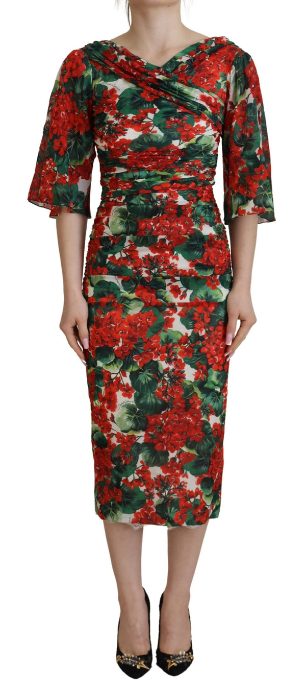 Dolce & Gabbana 93% Silk 7% Elastane dress in red