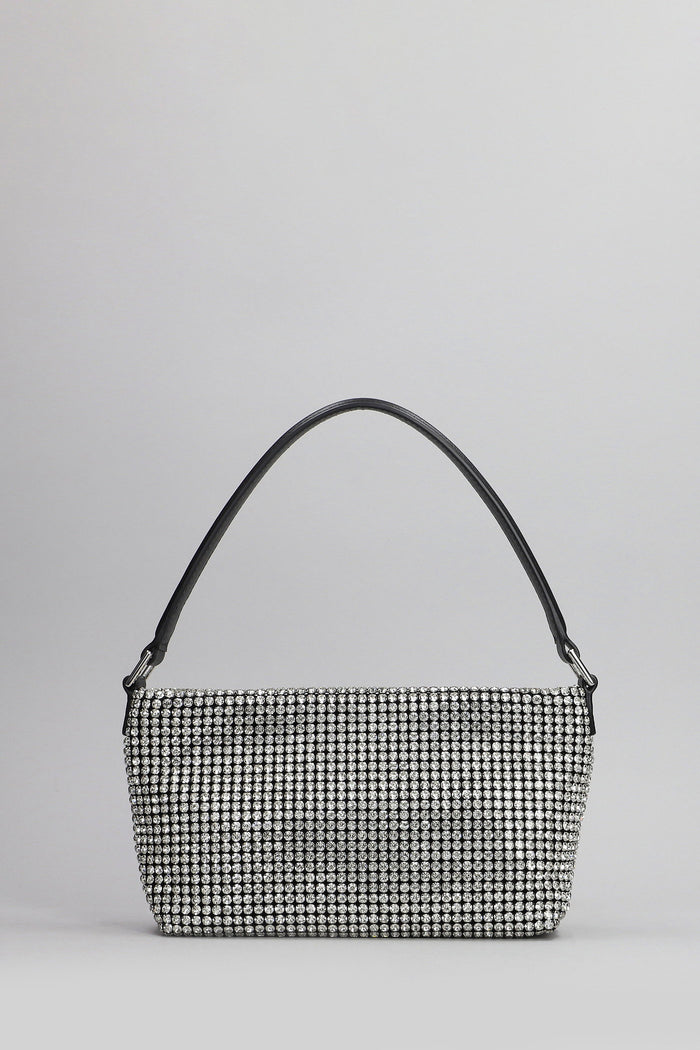 Diamante small Hand bag in silver glass Borse