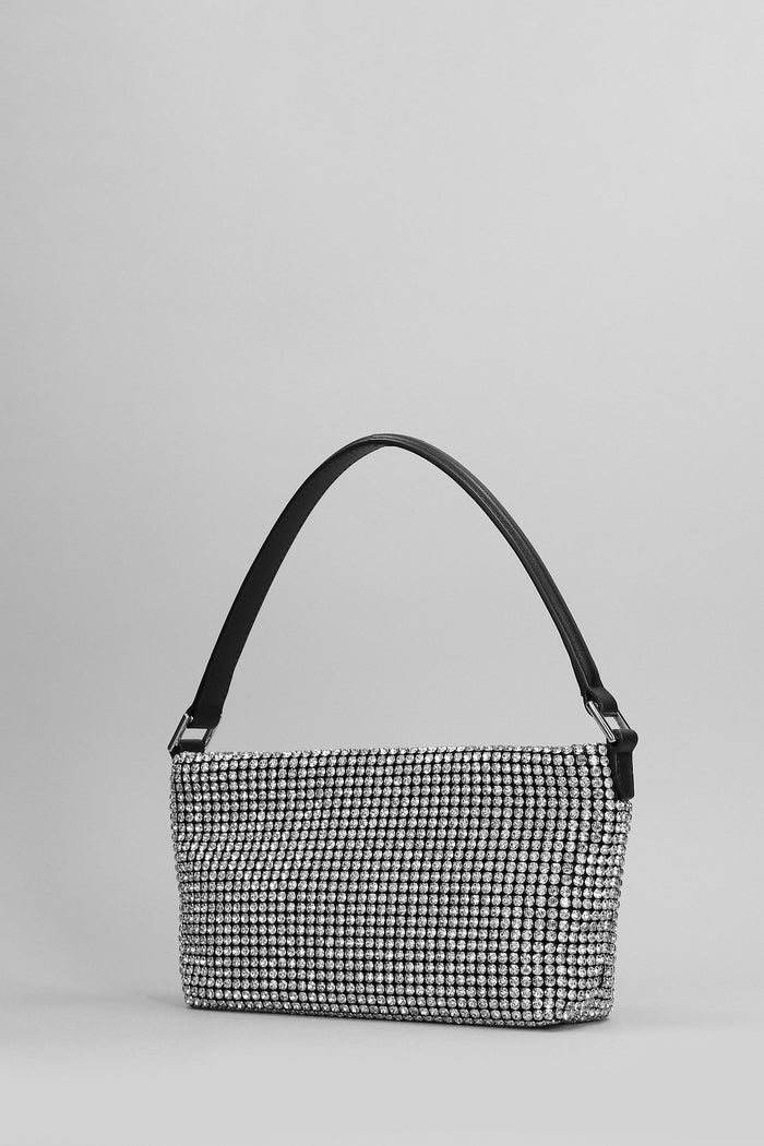 Diamante small Hand bag in silver glass Borse