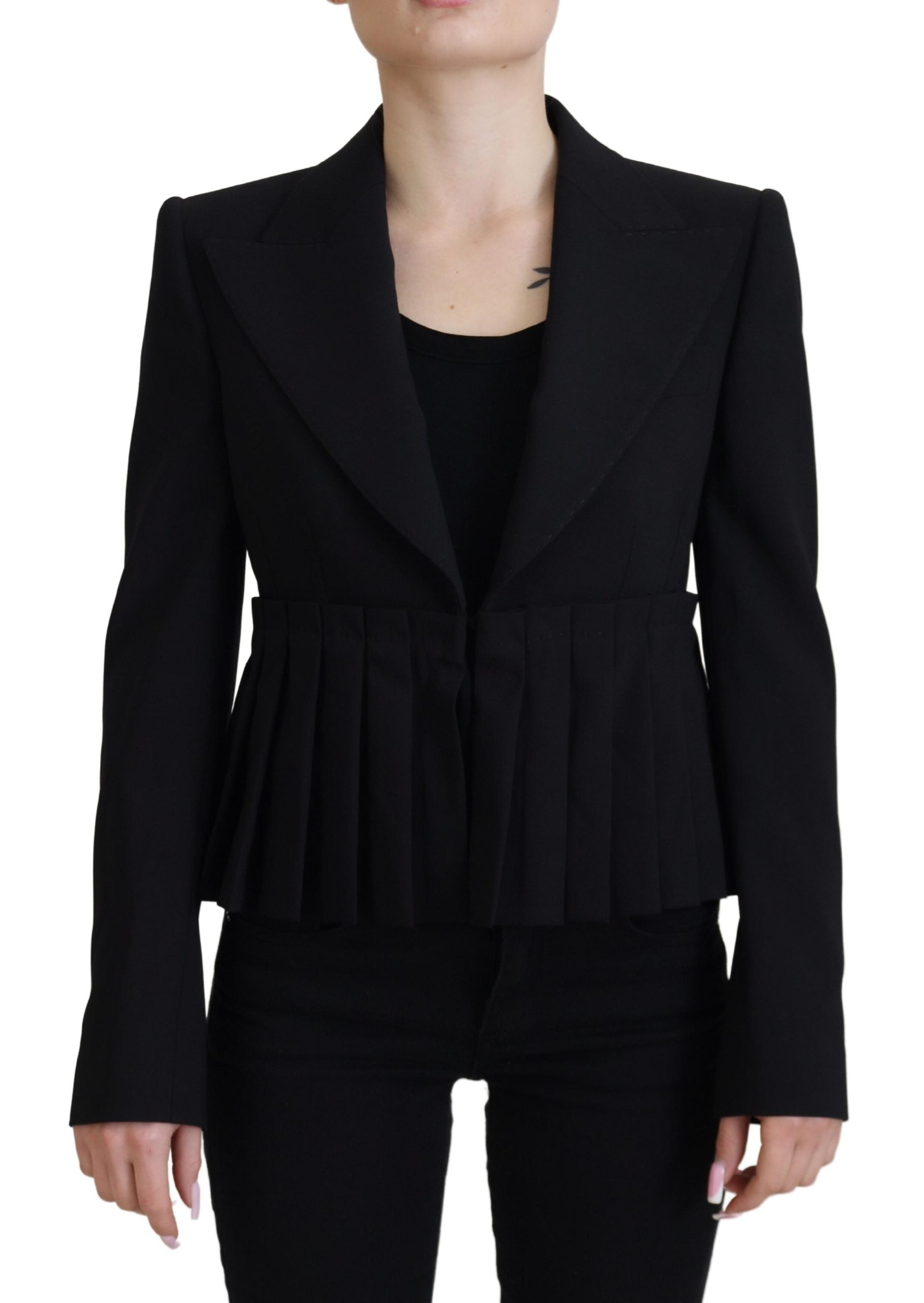Dolce & Gabbana 99% Virgin Wool 1% Elastane blazer in black