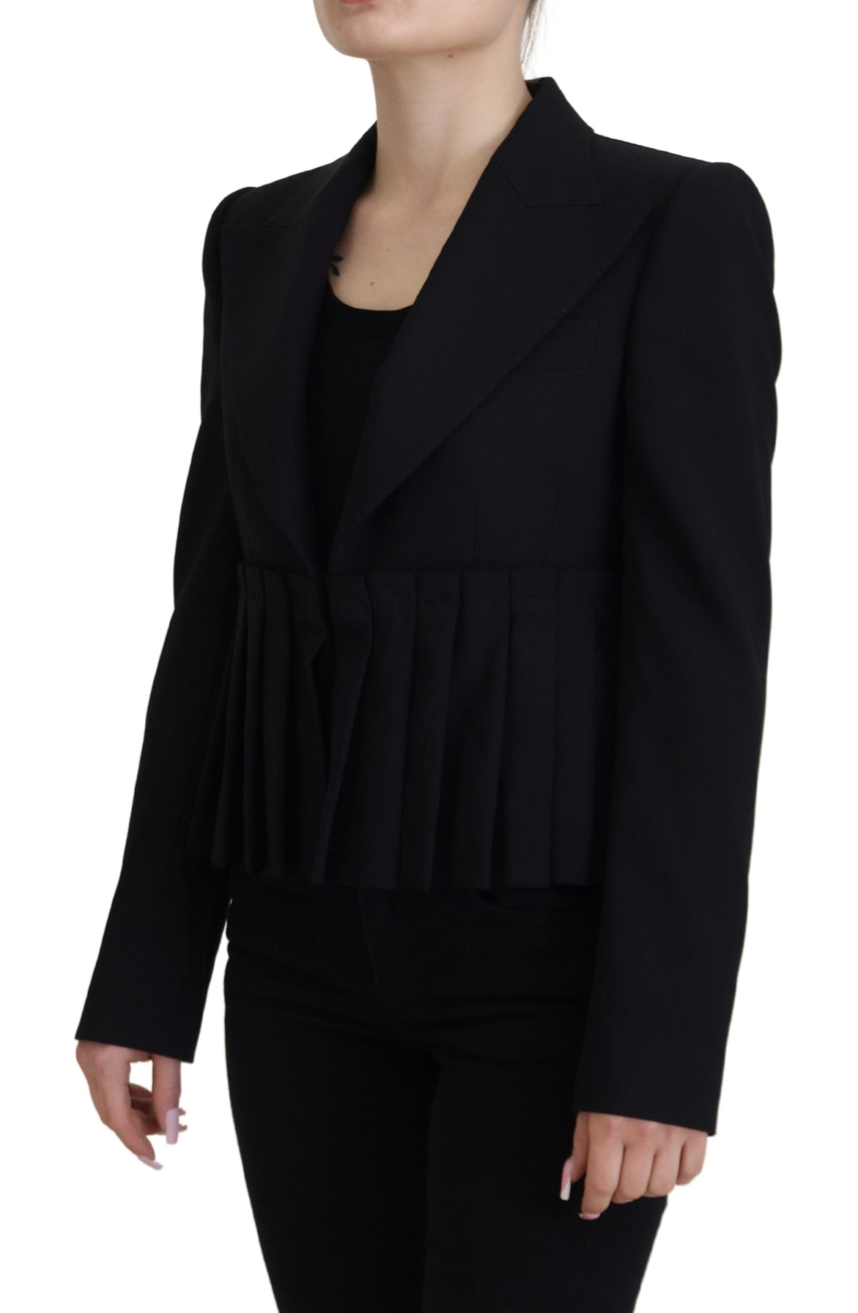 Dolce & Gabbana 99% Virgin Wool 1% Elastane blazer in black — view 2