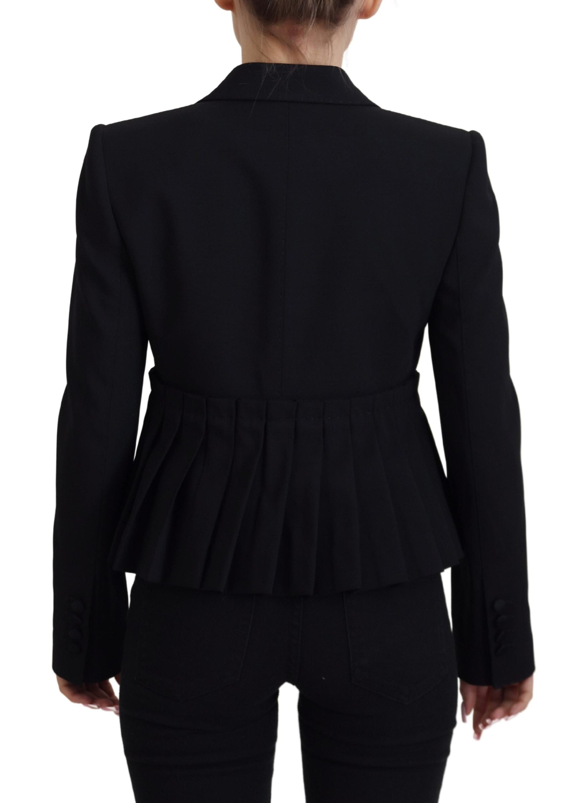 Dolce & Gabbana 99% Virgin Wool 1% Elastane blazer in black — view 3