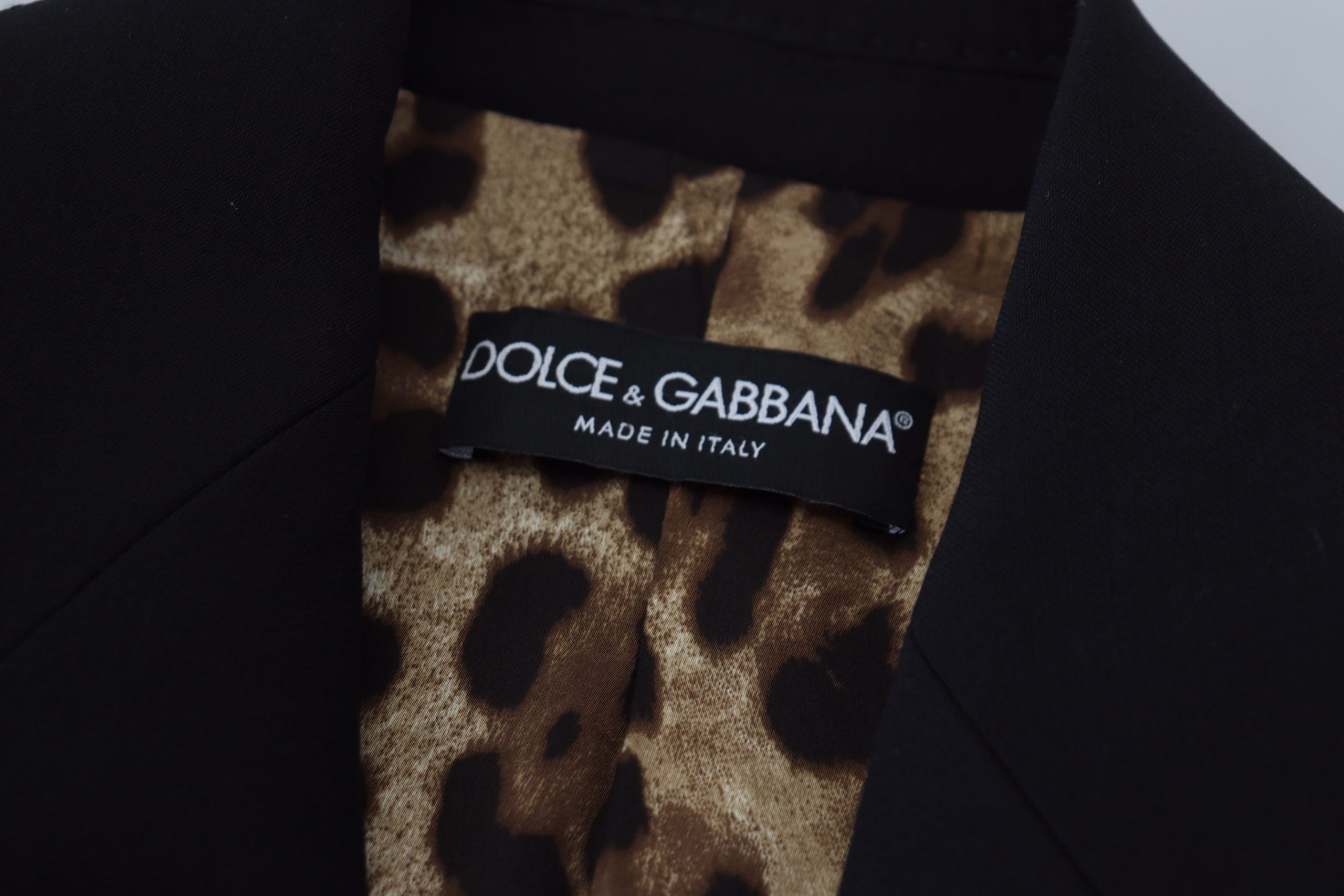 Dolce & Gabbana 99% Virgin Wool 1% Elastane blazer in black — view 6