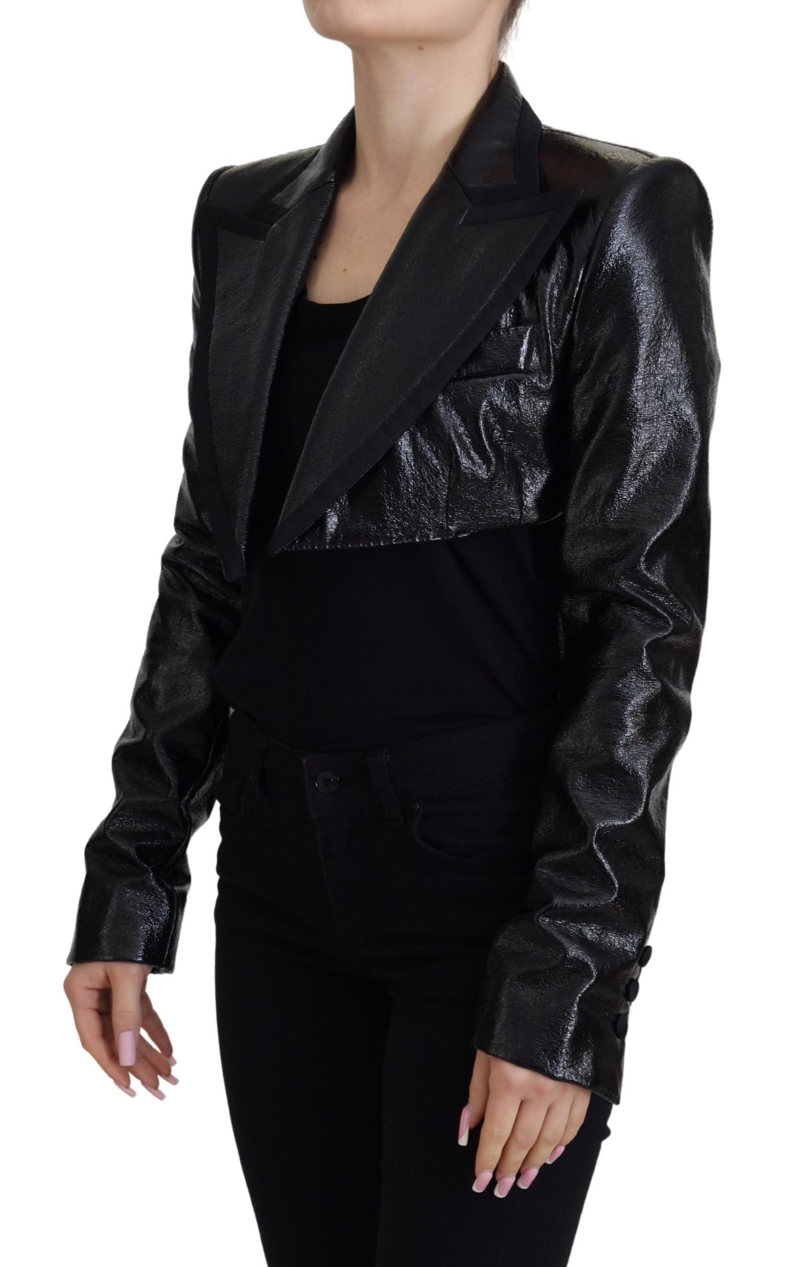 Dolce & Gabbana 95% Cotton blazer in black — view 2