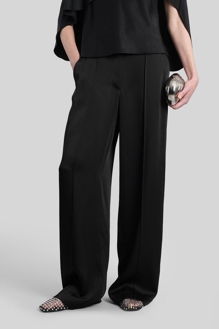 Kyra Pants in black acetate Abbigliamento