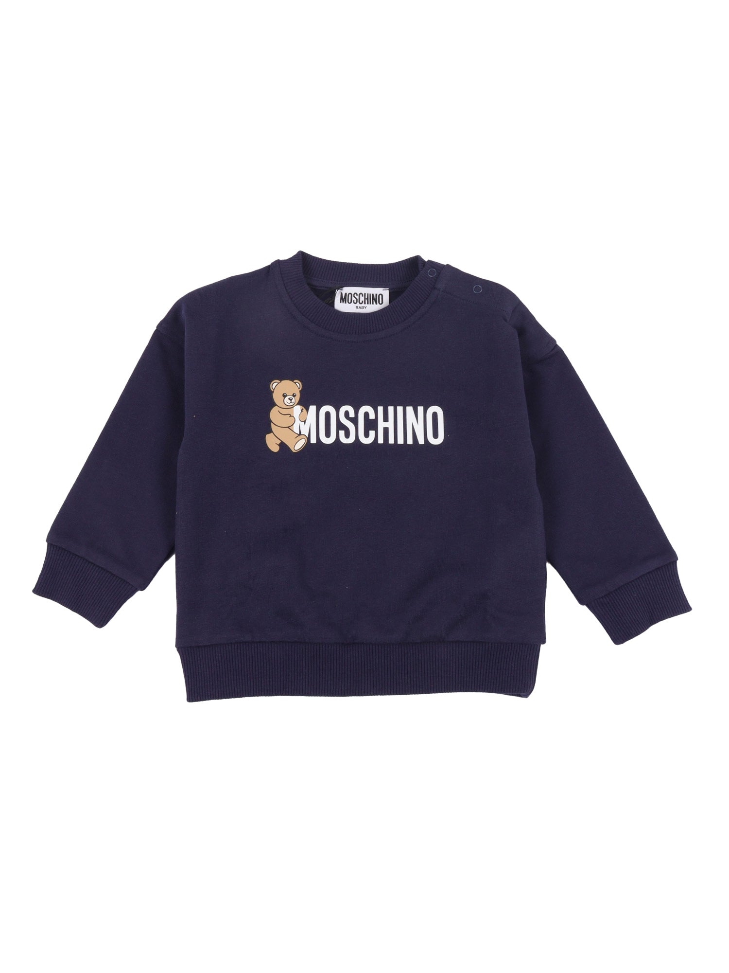 Crewneck Sweater Blue Cotton