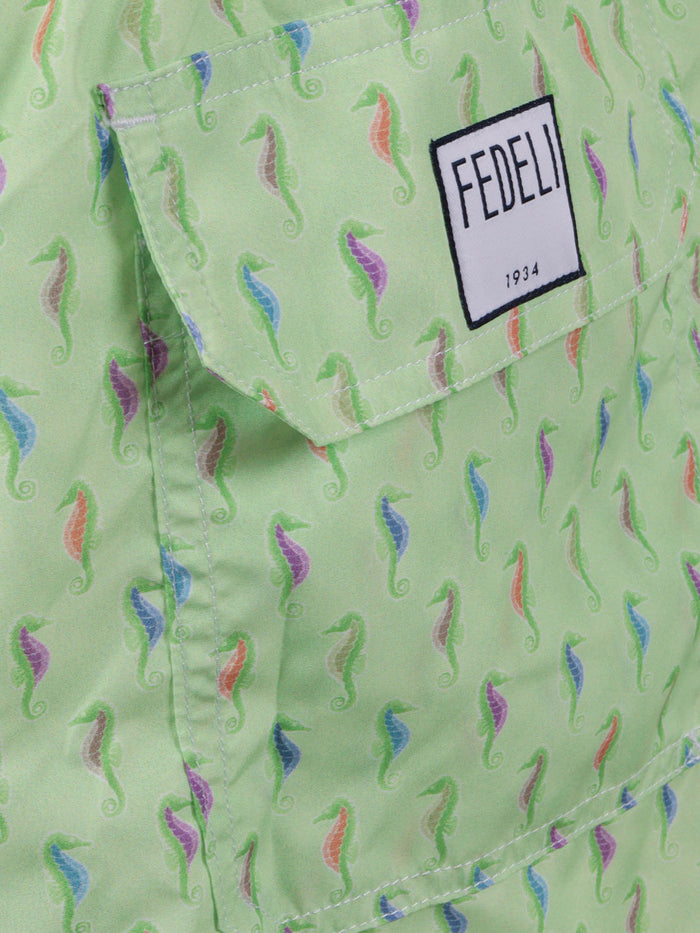 SWIM TROUSERS WOVEN FABRIC MAN Green Polyester Costume