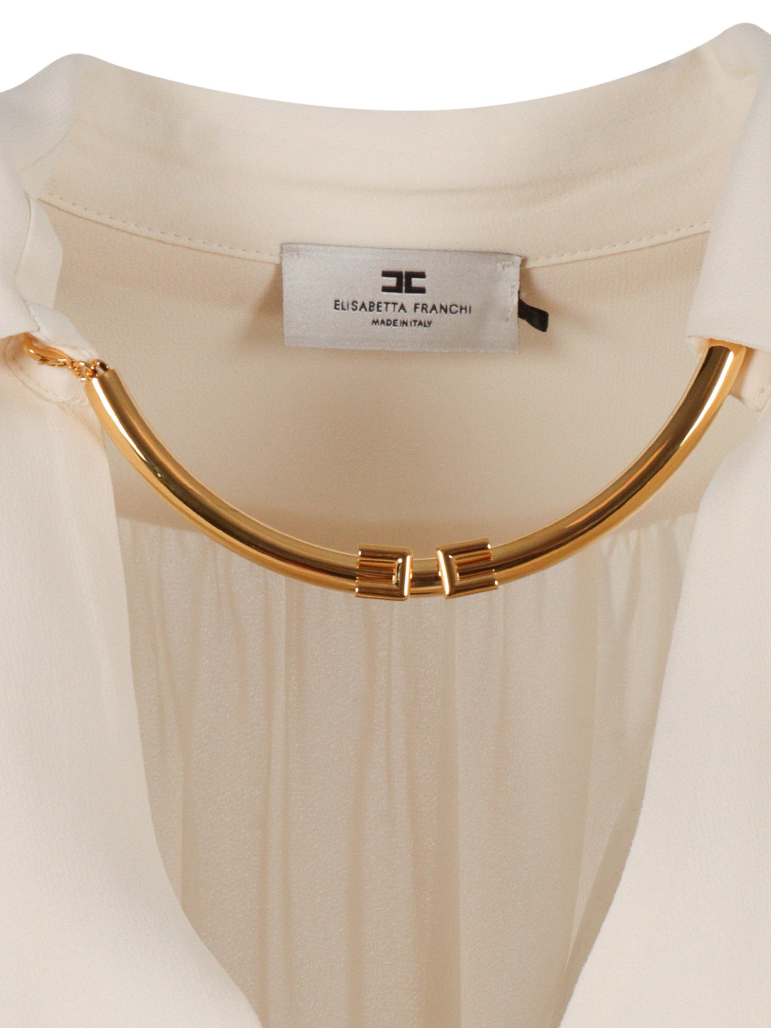 Womens Blouse White Viscose Shirt