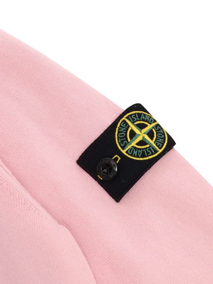 Pink sweatshirt with logo Cotton Crewneck