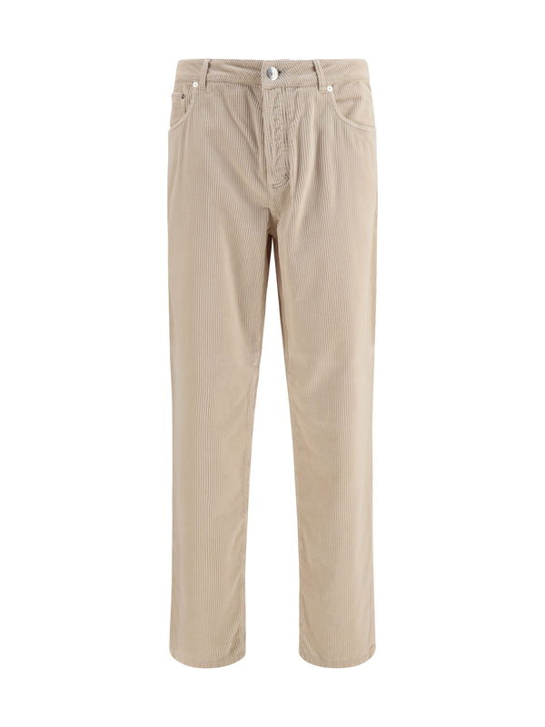 Corduroy Pants Sand-Pearl Sand/pearl Cotton Trousers