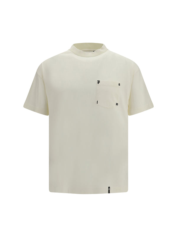 Palm Rib T-Shirt Off White - Light Grey Cotton T-shirts