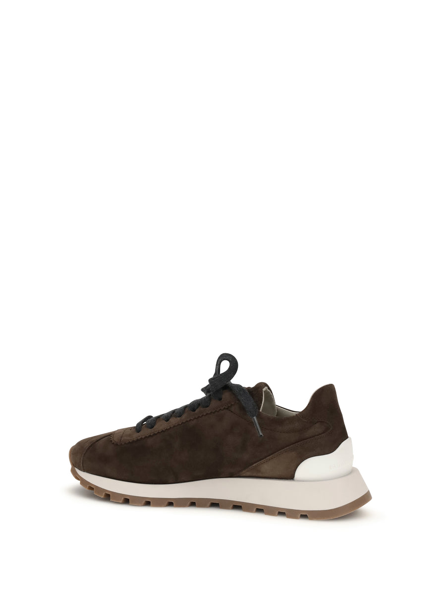 Sneakers Runner Espresso Calf Leather Trainers