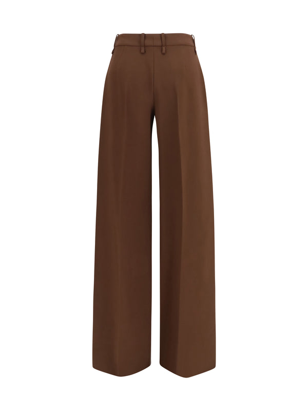 Bootcut Trousers Chestnut Viscose