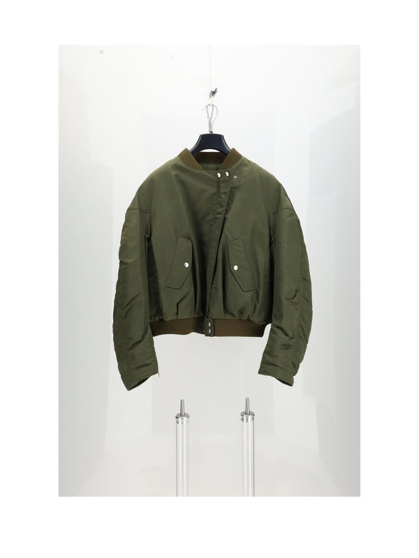 Bomber Jacket Khaki Nylon Padded & Down