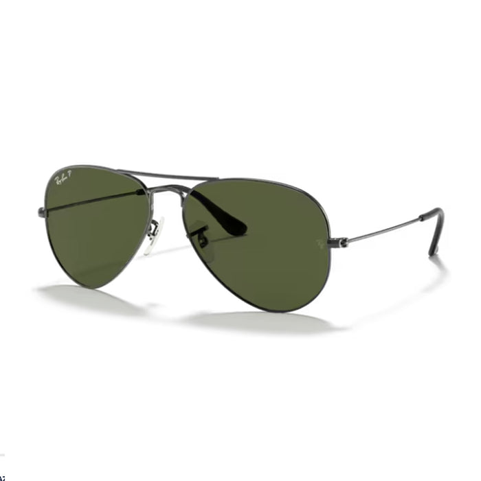Ray-Ban RB3025 - Aviator Large Metal 004-58 Gunmetal Grigio Acciaio Occhiali Da Sole