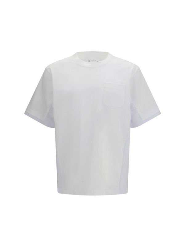 Sacai 100% COTTON t-shirt in white