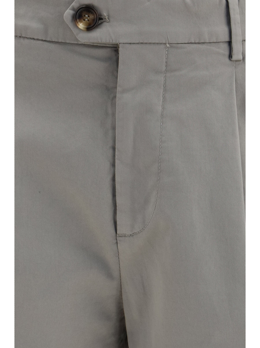 Chino Pants Cotton Blend Khaki Trousers